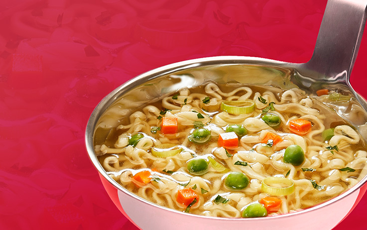 Bild von Nudelsuppe. CBE DIGIDEN entwickelt »Software Audi Gastro«