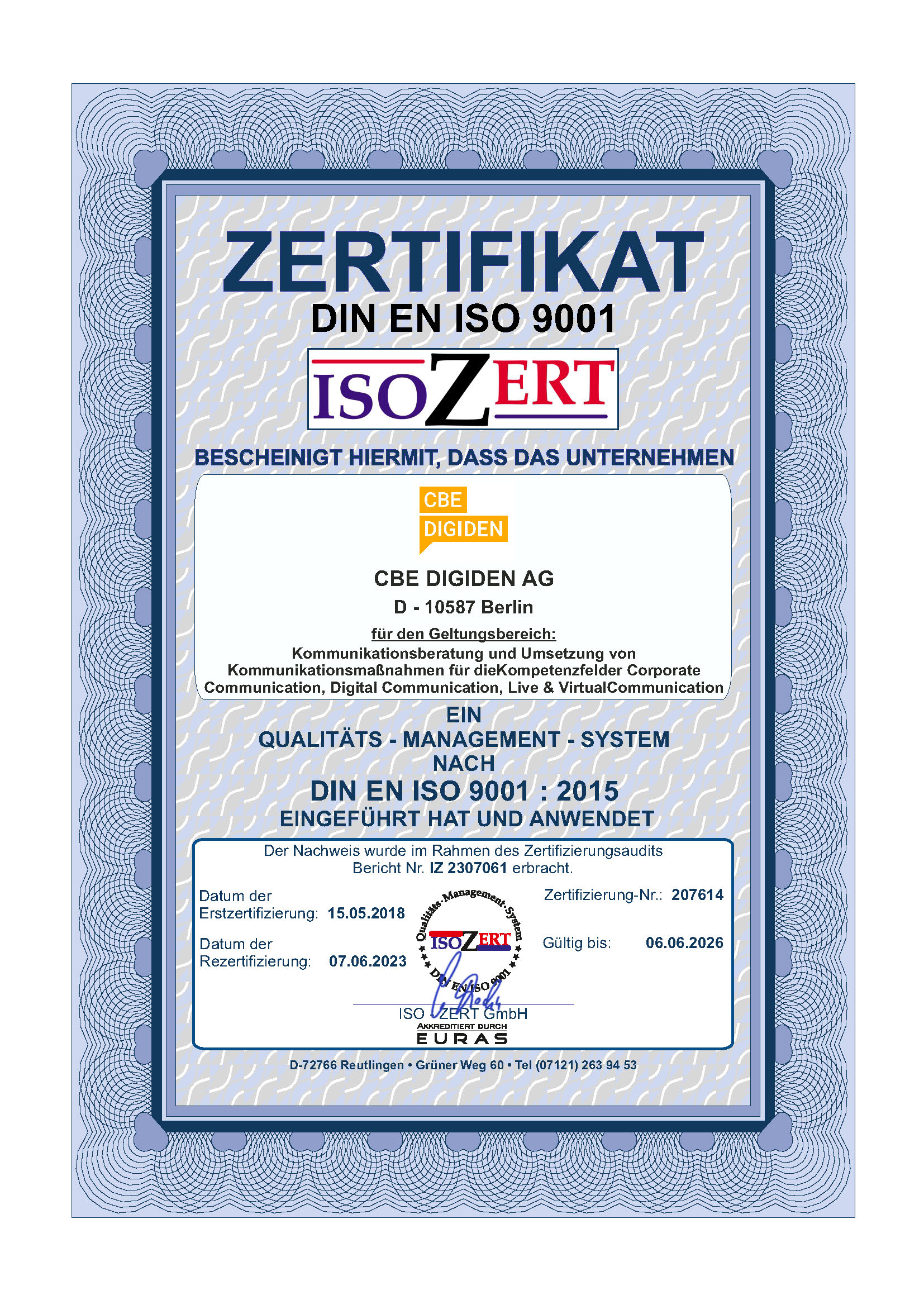 Cbedigiden ISO 9001 26